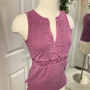 Vintage Pink Sleeveless Top